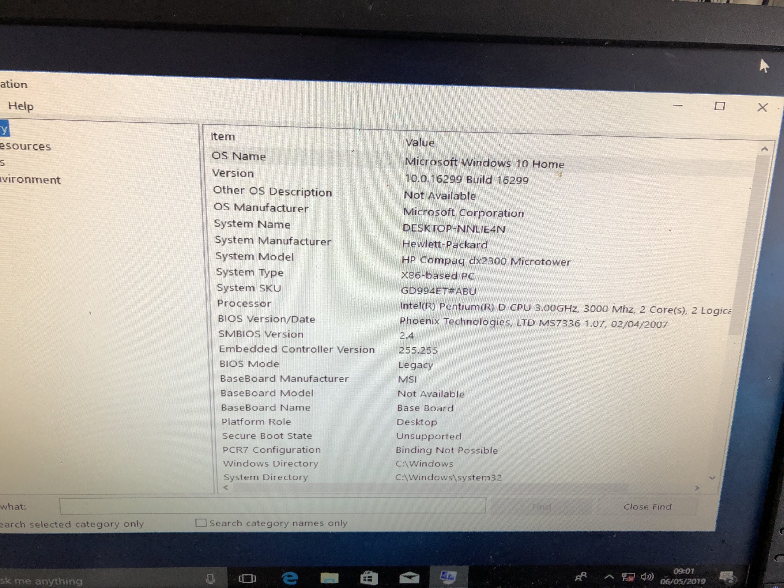 HP Compaq DX2300 Microtower, Black, Windows 10 Home. Intel Dual Core Processor