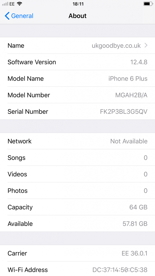 Second-hand Apple iPhone 6 Plus about 64GB white Cambridge, UK