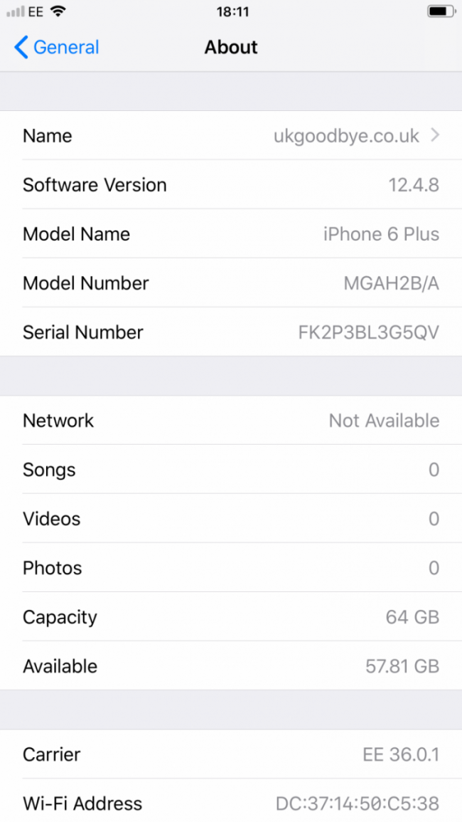 Second-hand Apple iPhone 6 Plus about 64GB white Cambridge, UK
