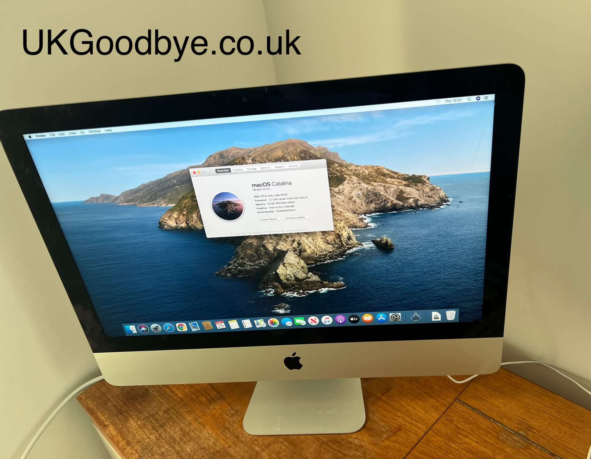 Main_Apple iMac 21.5″ – i5 2.7 GHz 16GB RAM – macOS CatalinaUkgoodbye