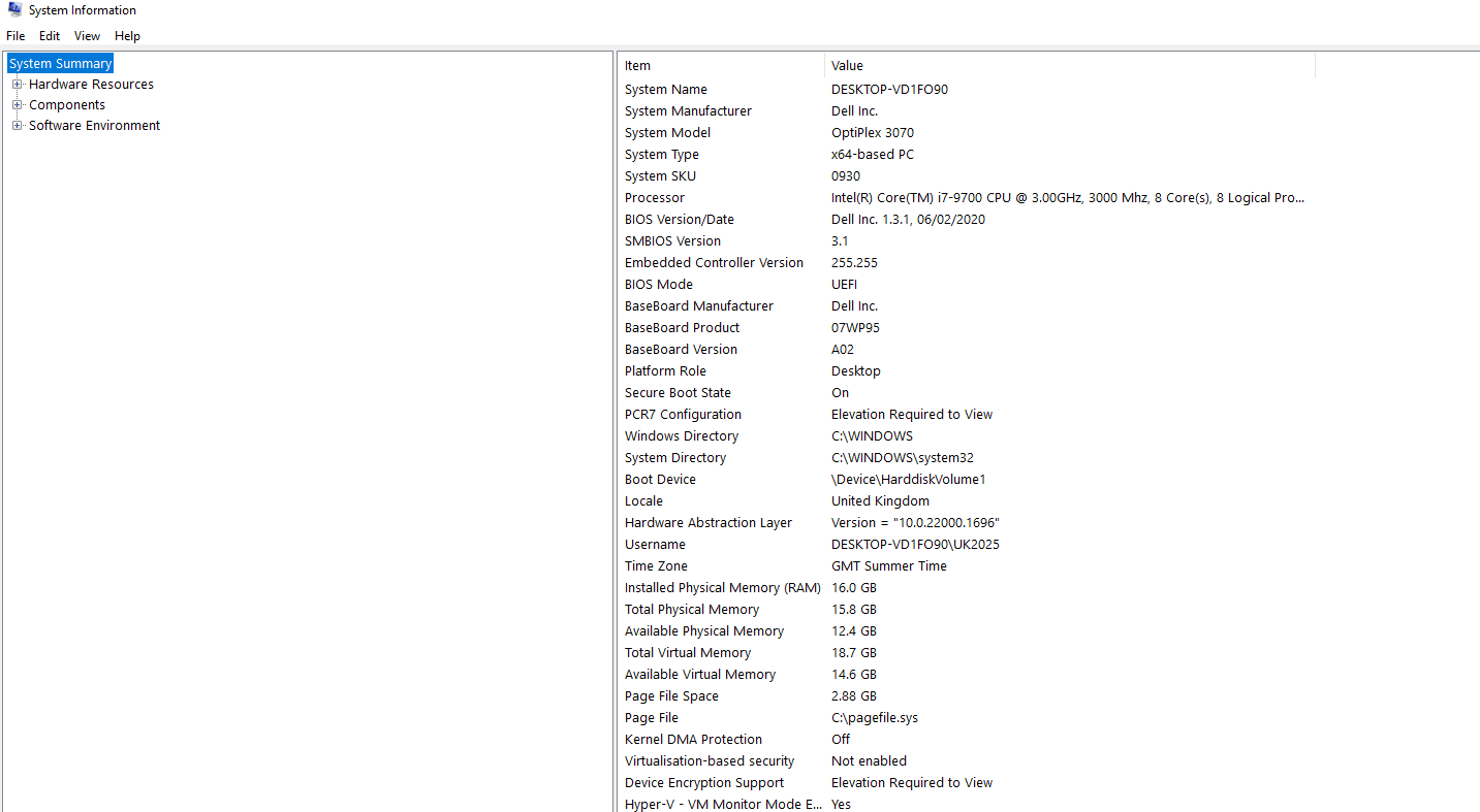 UKgoodbye, OptiPlex 3070, i7-9700 UKgoodbye, OptiPlex 3070, i7-9700