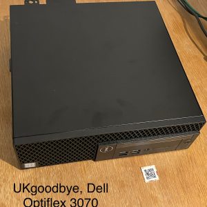 Second-hand Dell Desktop computer OptiPlex 3070,9th Gen i7-9700 CPU, 32 GB RAM, With POWER CABLE