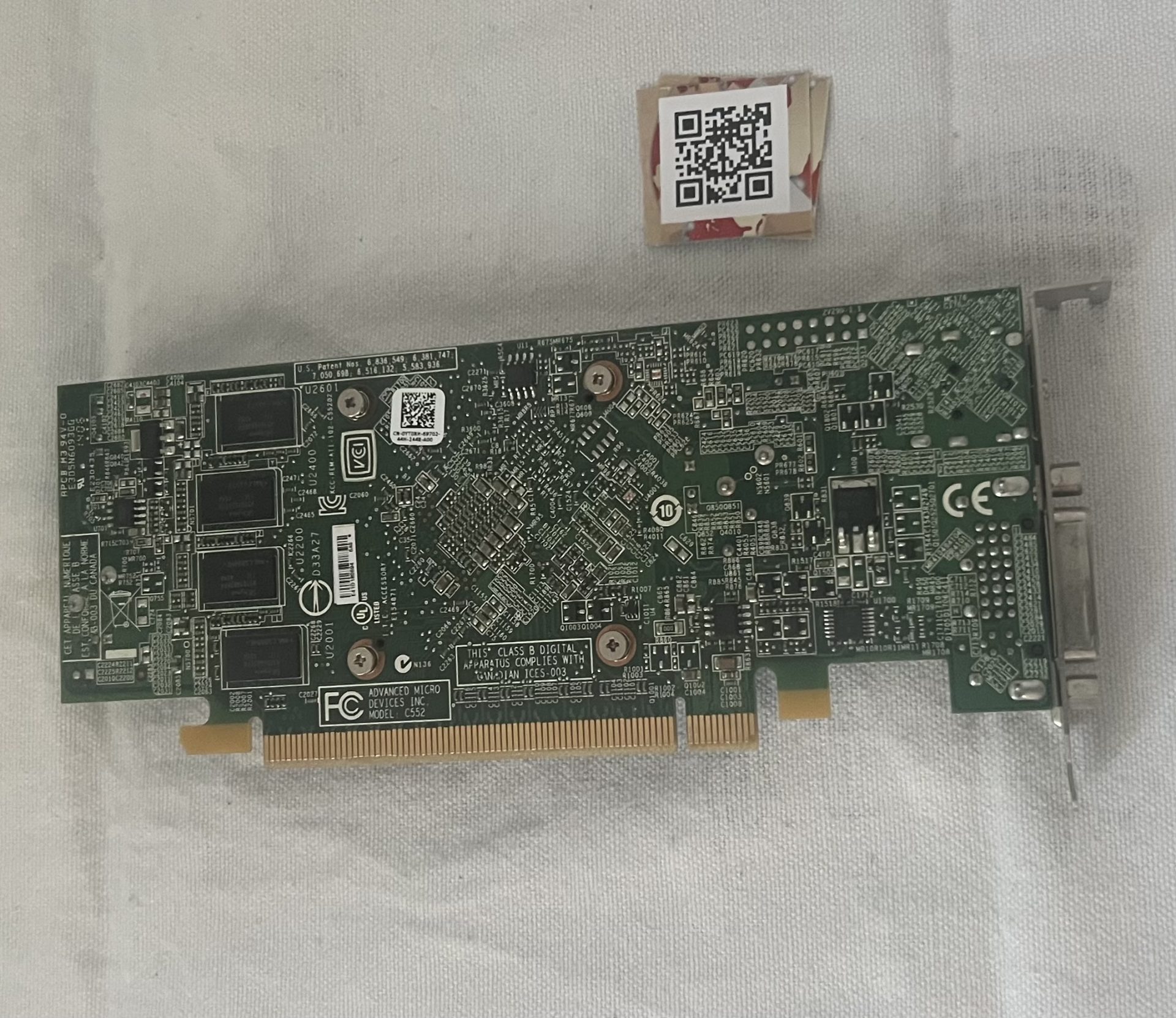 Radeon Graphics AMD C552 Video Card Preowned