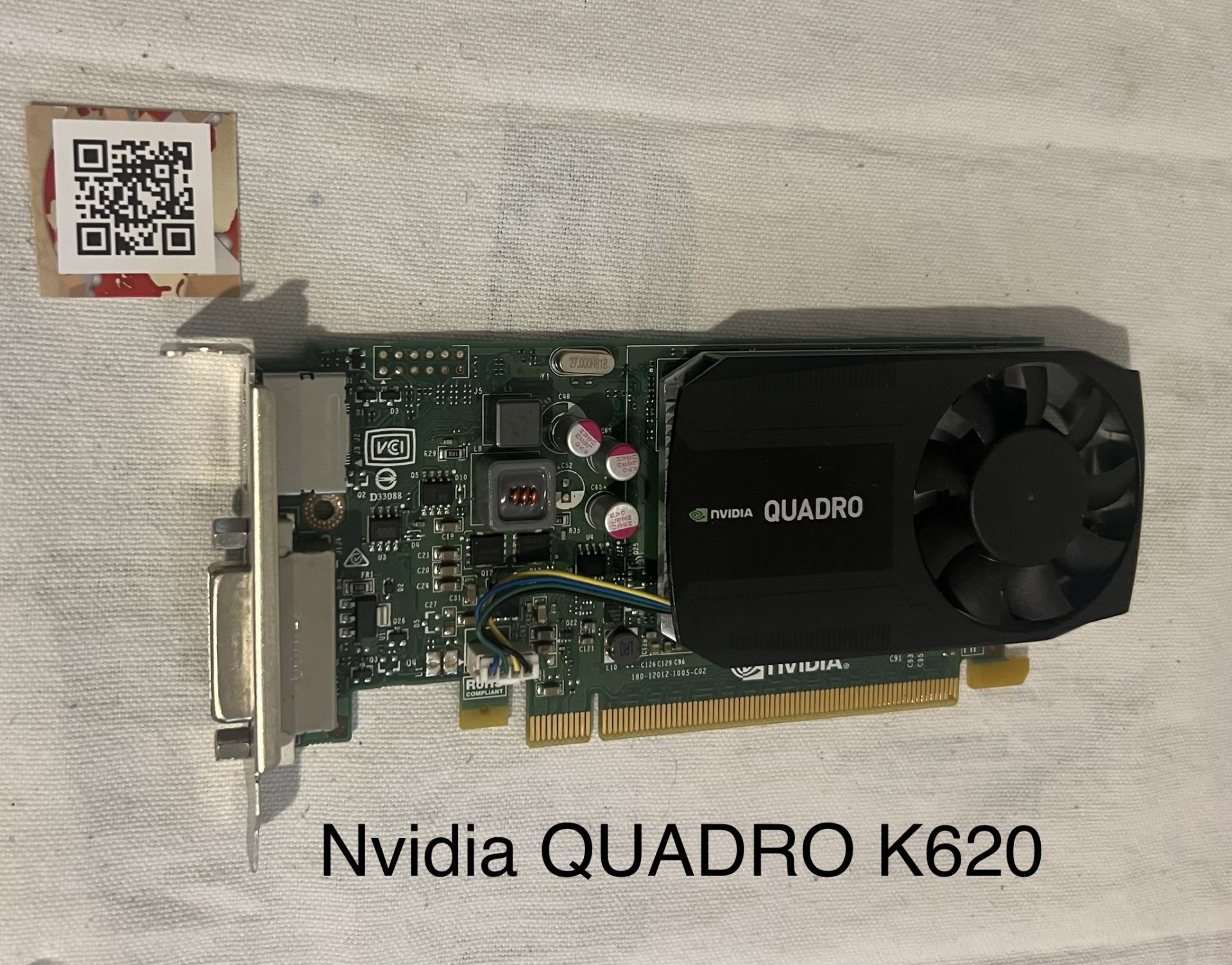 Nvidia Quadro K620 2GB DDR3 Graphics Card - DVI and DisplayPort Nvidia Quadro K620 2GB DDR3 Graphics Card - DVI and DisplayPort