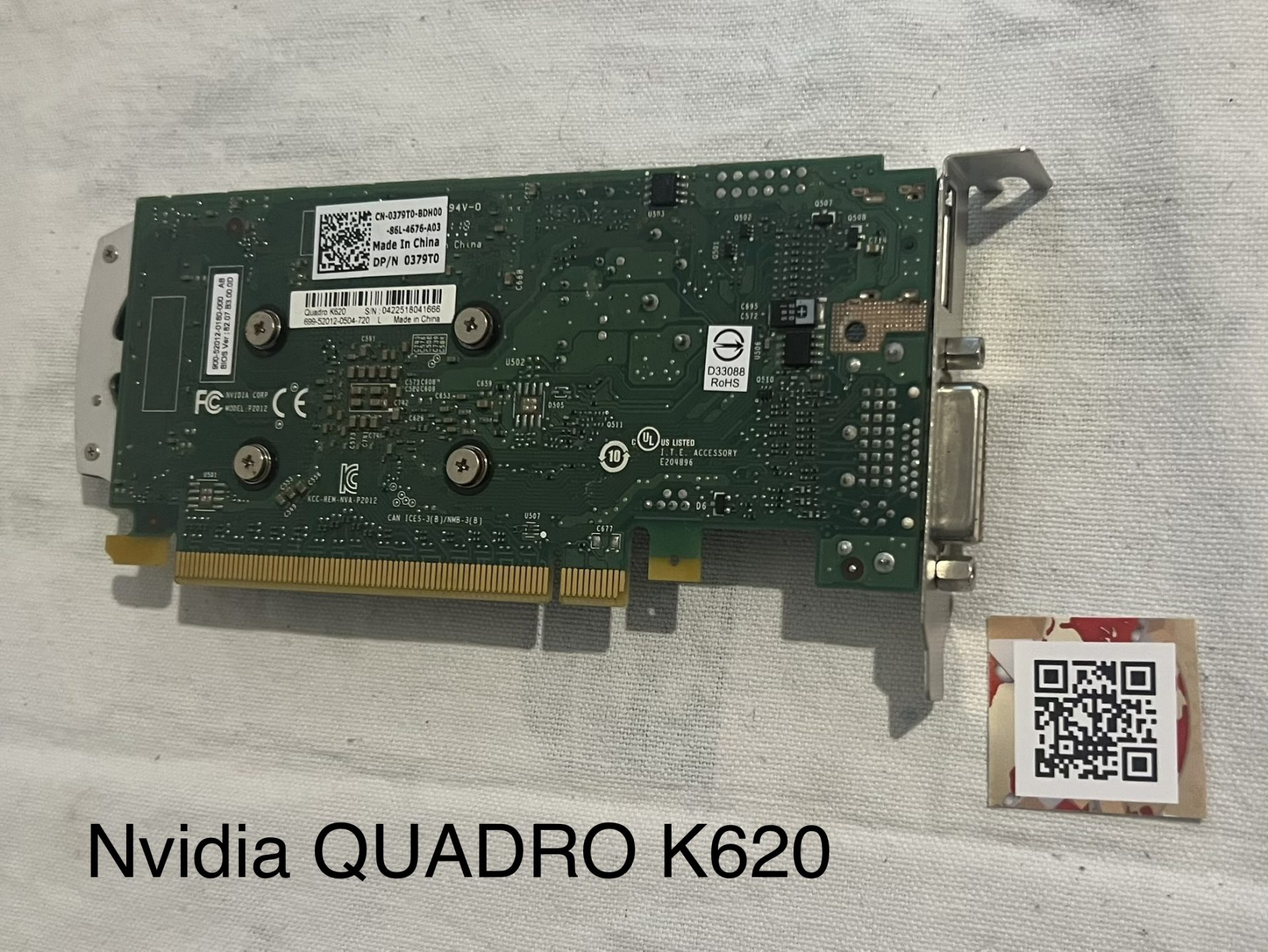 Nvidia Quadro K620 2GB DDR3 Graphics Card - DVI and DisplayPort Nvidia Quadro K620 2GB DDR3 Graphics Card - DVI and DisplayPort