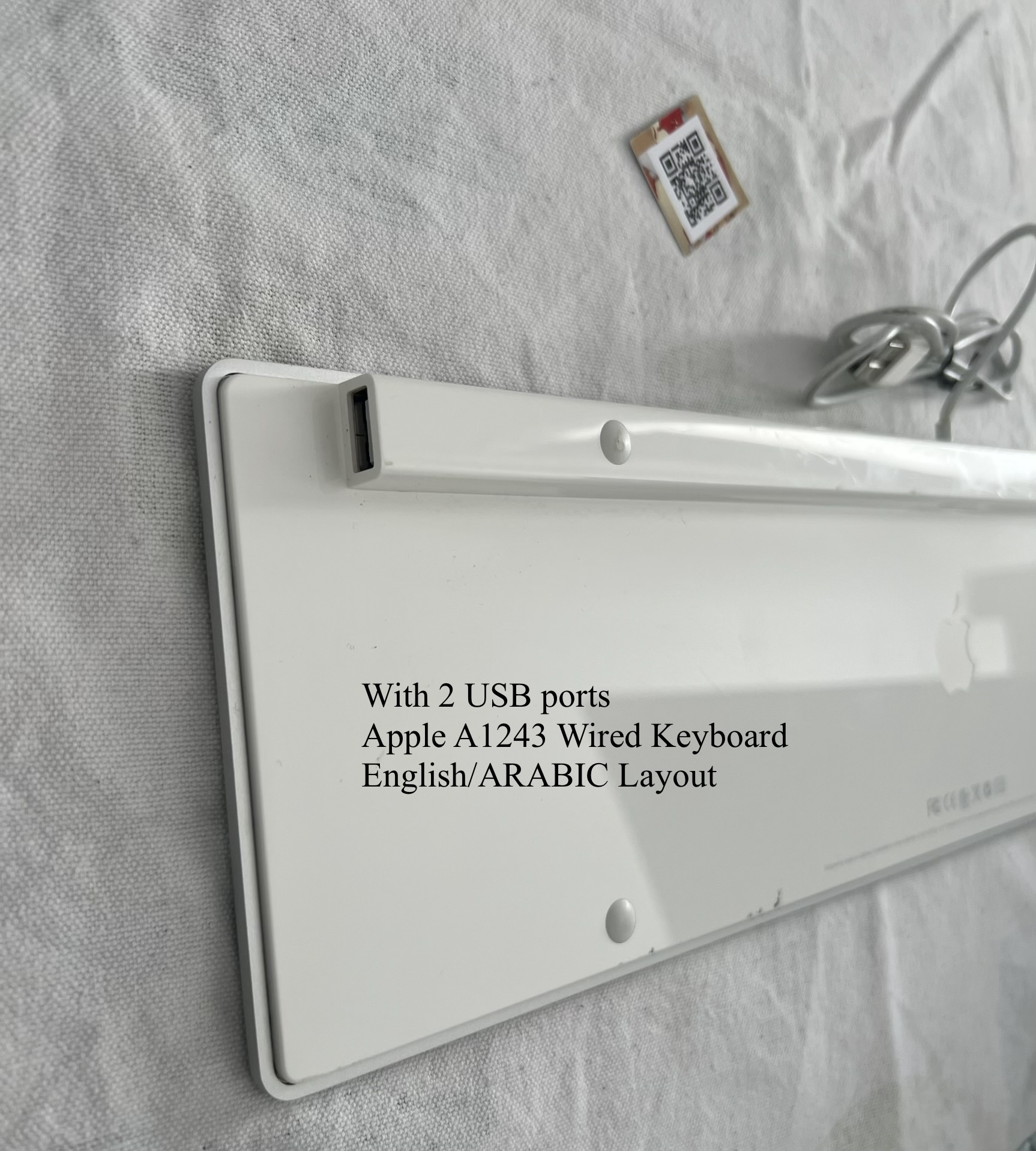  Genuine Apple Keyboard A1243 - USB Wired - Engllish UK / Arabic Layout